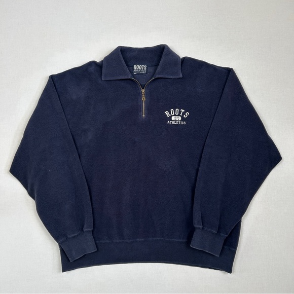 Roots Other - 90s Roots Athletics Navy Quarter Zip